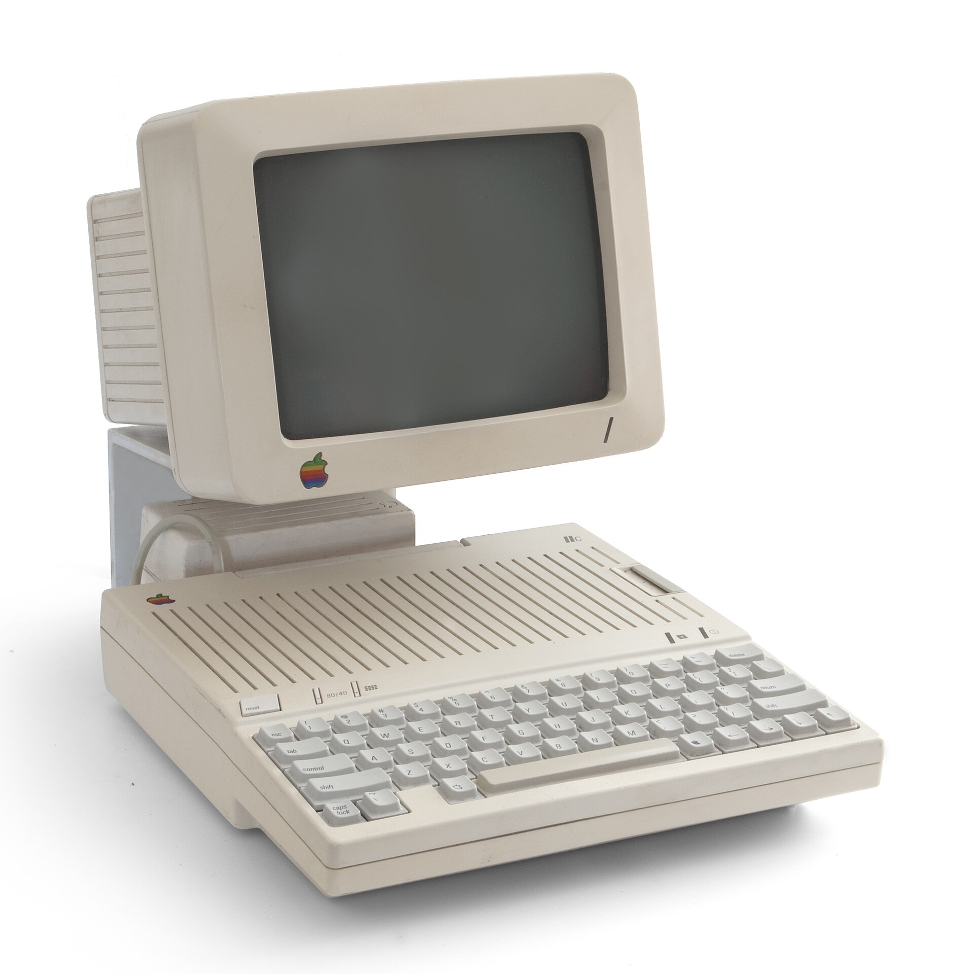 Apple IIc Retro Computer with attached Monitor